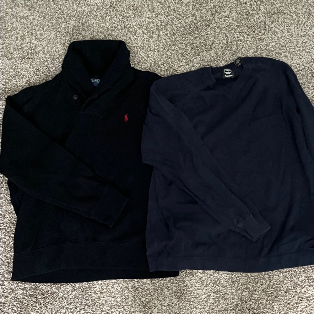 Polo and Timberland size L sweaters